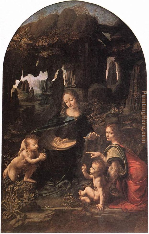 Virgin of the Rocks painting - Leonardo da Vinci Virgin of the Rocks art painting